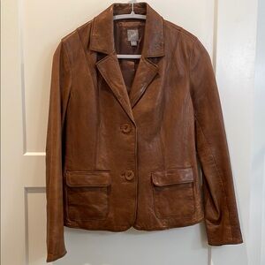 J.Jill Brown Leather Jacket